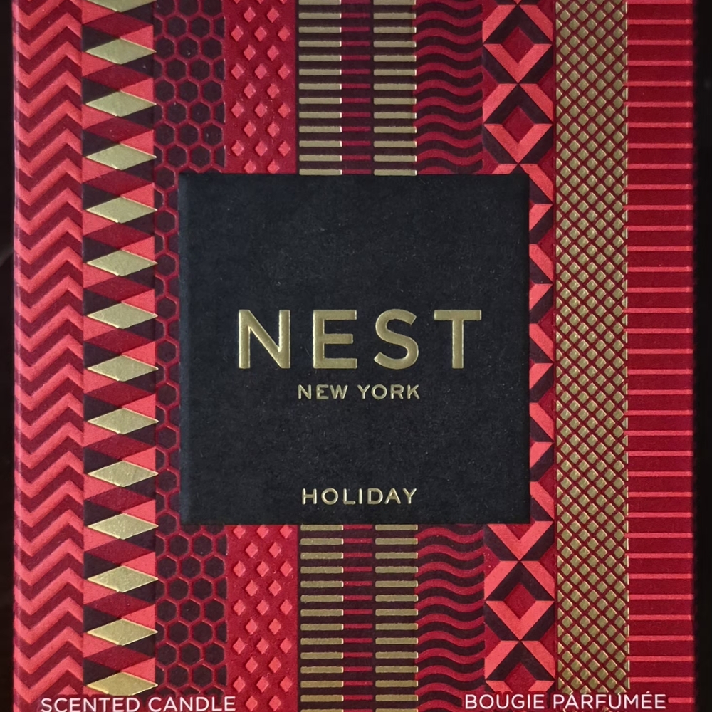 NEST Holiday Candle Empty Box 21.1 oz Red Gold Storage Display Packaging. - Picture 6 of 6